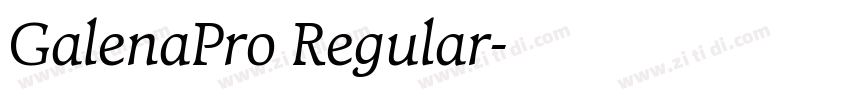 GalenaPro Regular字体转换